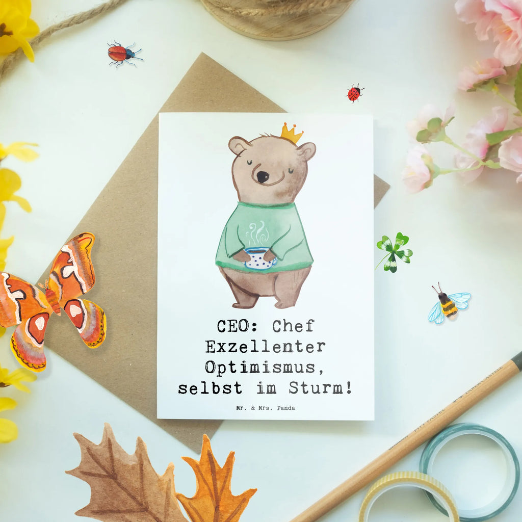 Greetings card CEO: Chef Exzellenter Optimismus, selbst im Sturm! Hochzeitskarte, Grußkarte, Karte, Geburtstagskarte, Einladungskarte, Glückwunschkarte, Klappkarte, Ansichtskarten, Beruf, Ausbildung, Jubiläum, Abschied, Rente, Kollege, Kollegin, Geschenk, Schenken, Arbeitskollege, Mitarbeiter, Firma, Danke, Dankeschön