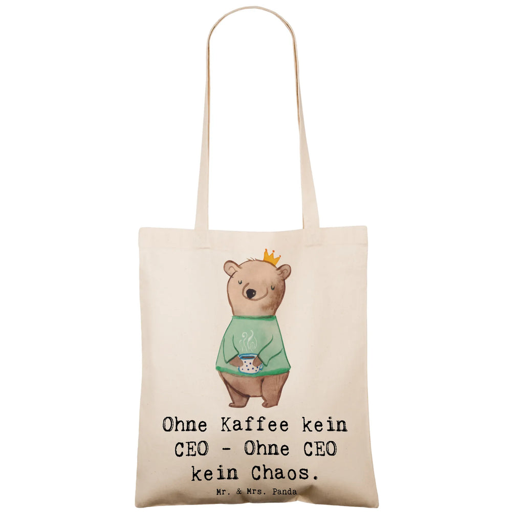 Tote bag Ohne Kaffee kein CEO - Ohne CEO kein Chaos. Jutebeutel, Jutetasche, Einkaufstüte, Shopper, Strandtasche, Umhängetasche, Stoffbeutel, Tasche, Schultertasche, Einkaufstasche, Laptoptasche, Beuteltasche, Beutel, Stofftasche, Tragetasche, Badetasche, Beruf, Ausbildung, Jubiläum, Abschied, Rente, Kollege, Kollegin, Geschenk, Schenken, Arbeitskollege, Mitarbeiter, Firma, Danke, Dankeschön