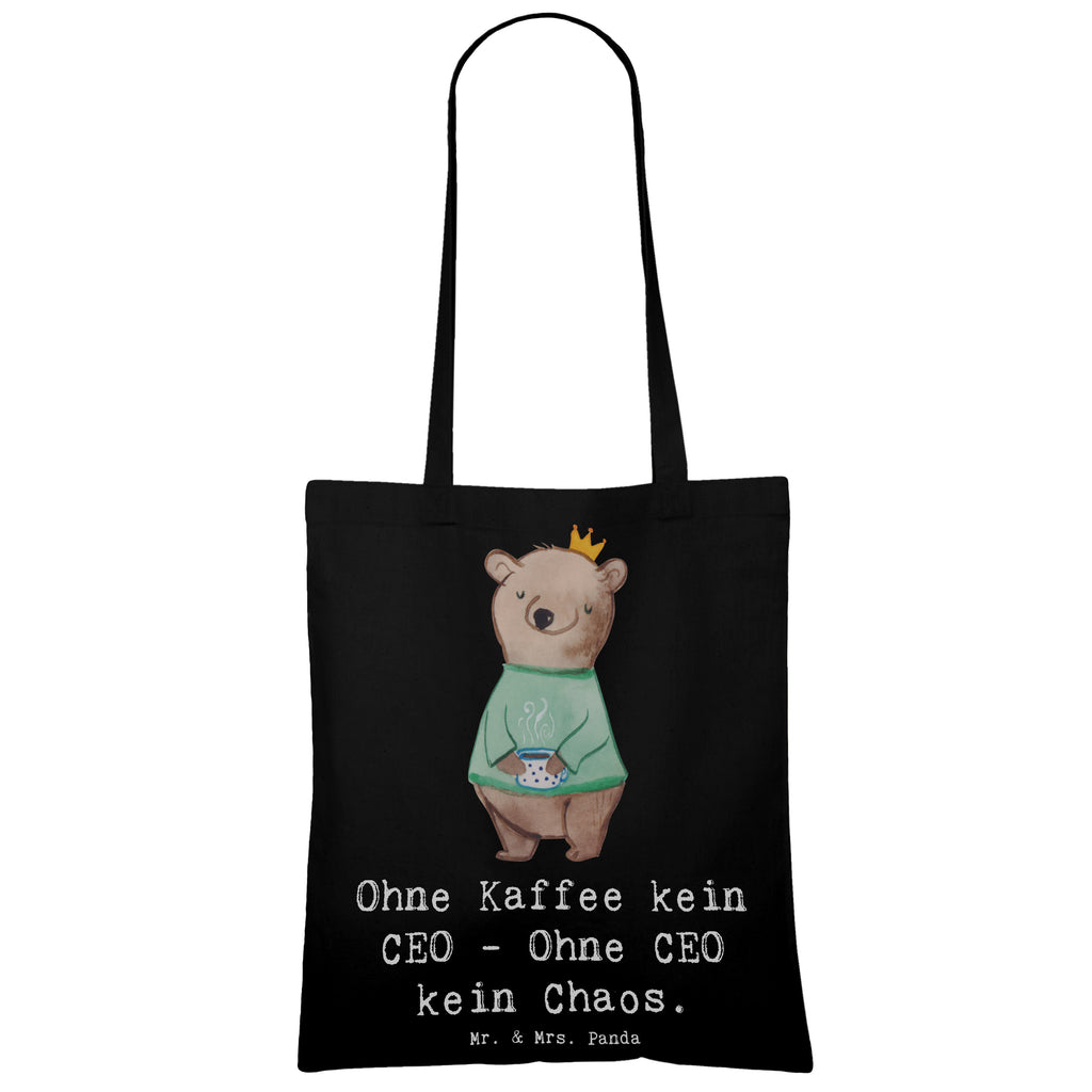 Tote bag Ohne Kaffee kein CEO - Ohne CEO kein Chaos. Jutebeutel, Jutetasche, Einkaufstüte, Shopper, Strandtasche, Umhängetasche, Stoffbeutel, Tasche, Schultertasche, Einkaufstasche, Laptoptasche, Beuteltasche, Beutel, Stofftasche, Tragetasche, Badetasche, Beruf, Ausbildung, Jubiläum, Abschied, Rente, Kollege, Kollegin, Geschenk, Schenken, Arbeitskollege, Mitarbeiter, Firma, Danke, Dankeschön