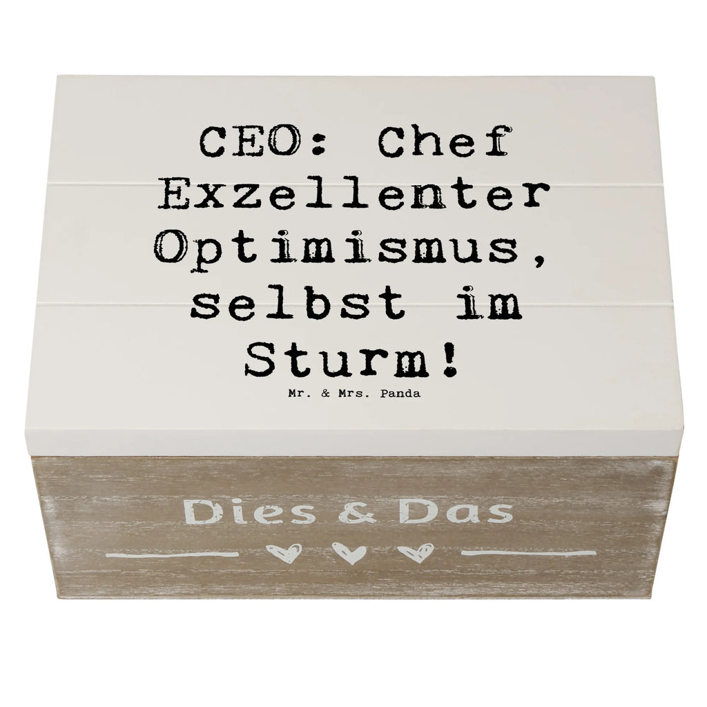 Wooden chest Saying CEO: Chef Exzellenter Optimismus, selbst im Sturm! Erinnerungskiste, Erinnerungsbox, XXL, Aufbewahrungsbox, Kiste, Dekokiste, Truhe, Schatulle, Schatzkiste, Geschenkbox, Holzkiste, Geschenkdose, Beruf, Ausbildung, Jubiläum, Abschied, Rente, Kollege, Kollegin, Geschenk, Schenken, Arbeitskollege, Mitarbeiter, Firma, Danke, Dankeschön