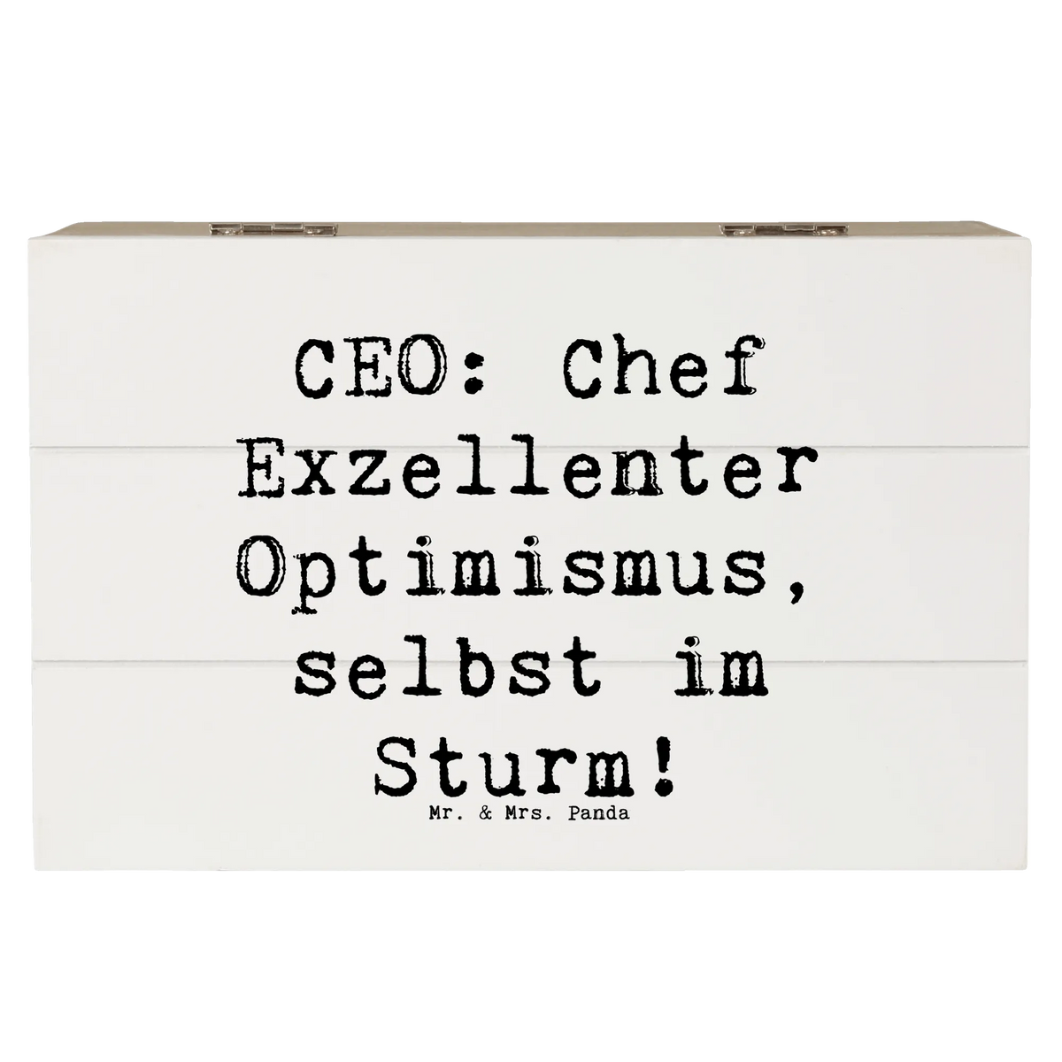 Skrzynia drewniana Przysłowie CEO: Chef Exzellenter Optimismus, selbst im Sturm! Zawód, Wykształcenie, Prezent, Jubileusz, Pożegnanie, Emerytura, Kolega, Dziękuję, Koleżanka, Dawać, Pracownik, Współpracownik, Dziękuję bardzo