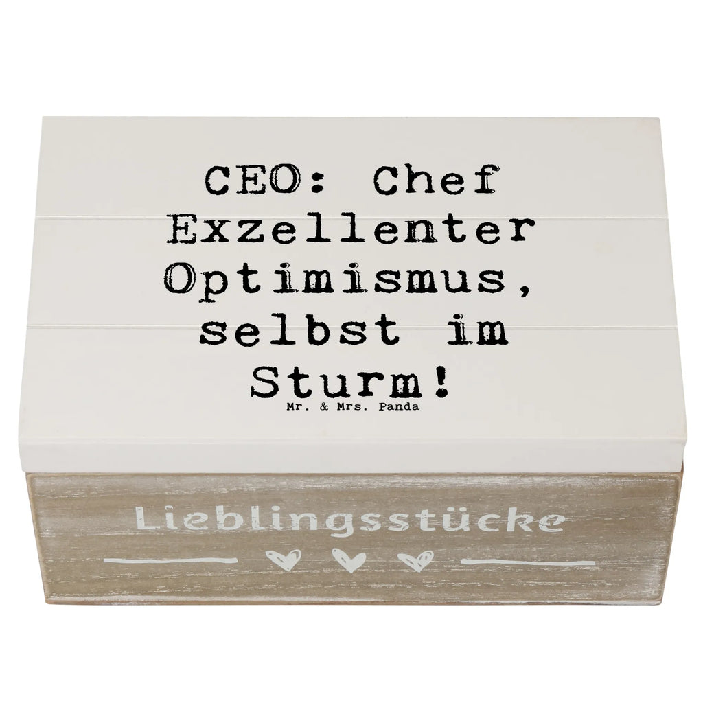 Wooden chest Saying CEO: Chef Exzellenter Optimismus, selbst im Sturm! Erinnerungskiste, Erinnerungsbox, XXL, Aufbewahrungsbox, Kiste, Dekokiste, Truhe, Schatulle, Schatzkiste, Geschenkbox, Holzkiste, Geschenkdose, Beruf, Ausbildung, Jubiläum, Abschied, Rente, Kollege, Kollegin, Geschenk, Schenken, Arbeitskollege, Mitarbeiter, Firma, Danke, Dankeschön