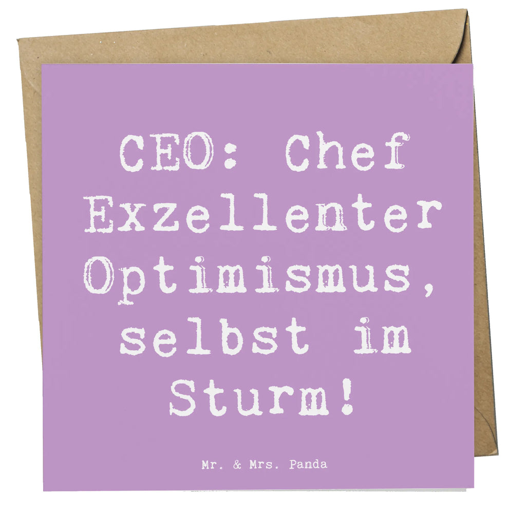 Deluxe Card Saying CEO: Chef Exzellenter Optimismus, selbst im Sturm! Einladungskarte, Karte, Geburtstagskarte, Hochzeitskarte, Klappkarte, Hochwertige Grußkarte, Hochwertige Klappkarte, Glückwunschkarte, Grußkarte, Beruf, Ausbildung, Jubiläum, Abschied, Rente, Kollege, Kollegin, Geschenk, Schenken, Arbeitskollege, Mitarbeiter, Firma, Danke, Dankeschön