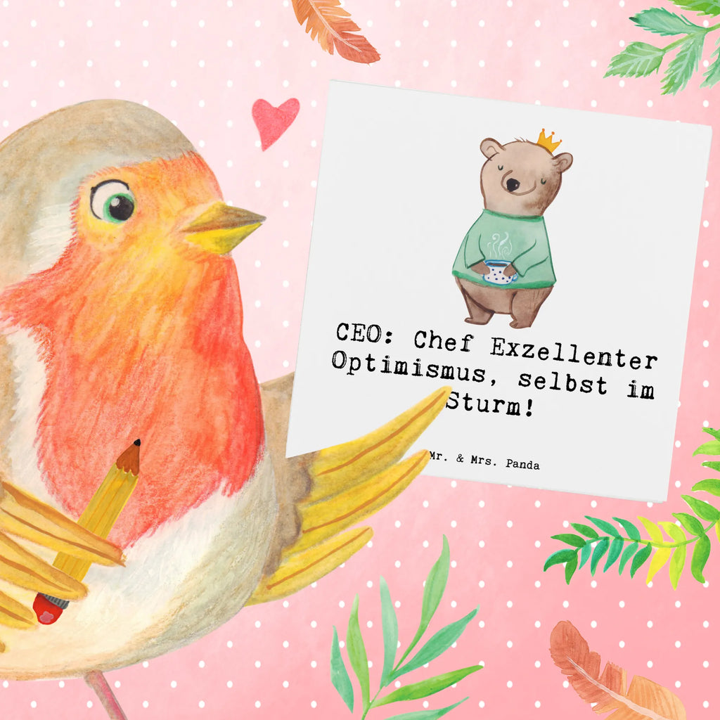 Deluxe Card CEO: Chef Exzellenter Optimismus, selbst im Sturm! Karte, Klappkarte, Geburtstagskarte, Einladungskarte, Hochwertige Klappkarte, Grußkarte, Hochzeitskarte, Hochwertige Grußkarte, Glückwunschkarte, Beruf, Ausbildung, Jubiläum, Abschied, Rente, Kollege, Kollegin, Geschenk, Schenken, Arbeitskollege, Mitarbeiter, Firma, Danke, Dankeschön