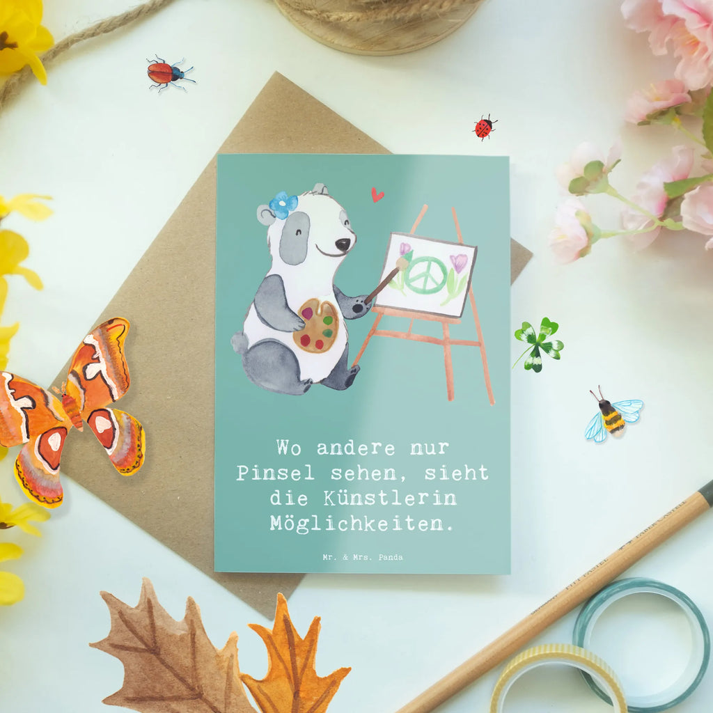 Greetings card Wo andere nur Pinsel sehen, sieht die Künstlerin Möglichkeiten. kommunionskarte, spruchkarte, weihnachtskarten, neujahrskarte, hochzeitskarten, Grußkarte, einladungskarten, doppelkarte, osterkarte, Grußkarten, dankeskarten, Motivkarte, Klappkarte, firmungskarte, osterkarten, glückwunschkarten, valentinstagskarte, Glückwunschkarte, genesungskarte, Beileidskarte, abiturkarte, jubiläumskarte, babykarte, faltkarte, vatertagskarte, Geschenk, Schenken, Jubiläum, Danke, Dankeschön, Beruf, Ausbildung, Abschied, Rente, Kollege, Kollegin, Arbeitskollege, Mitarbeiter, Firma