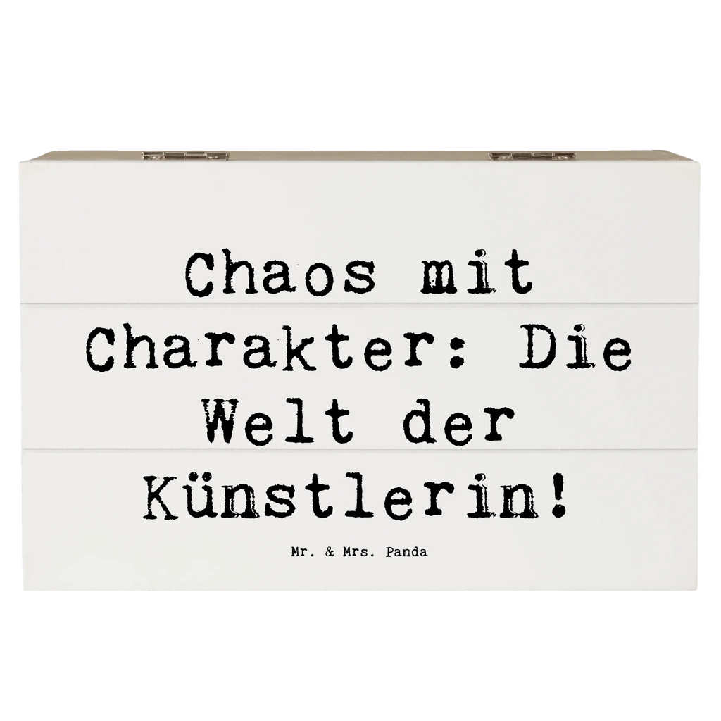 Wooden chest Saying Chaos mit Charakter: Die Welt der Künstlerin! Holzkiste, Schatulle, Geschenkdose, Aufbewahrungsbox, Geschenkbox, Erinnerungsbox, Erinnerungskiste, Truhe, Schatzkiste, Dekokiste, XXL, Kiste, Beruf, Ausbildung, Jubiläum, Abschied, Rente, Kollege, Kollegin, Geschenk, Schenken, Arbeitskollege, Mitarbeiter, Firma, Danke, Dankeschön