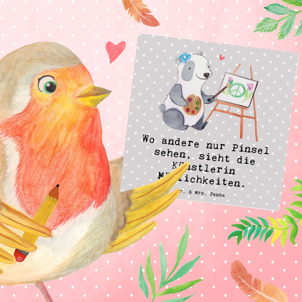 Deluxe Card Wo andere nur Pinsel sehen, sieht die Künstlerin Möglichkeiten. Einladungskarte, Hochwertige Grußkarte, Hochwertige Klappkarte, Karte, Geburtstagskarte, Glückwunschkarte, Grußkarte, Klappkarte, Hochzeitskarte, Beruf, Ausbildung, Jubiläum, Abschied, Rente, Kollege, Kollegin, Geschenk, Schenken, Arbeitskollege, Mitarbeiter, Firma, Danke, Dankeschön