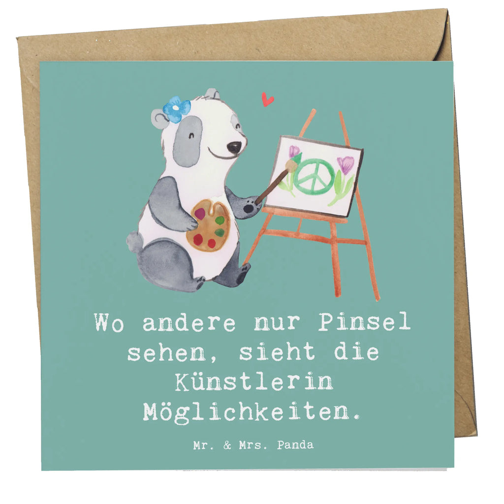 Deluxe Card Wo andere nur Pinsel sehen, sieht die Künstlerin Möglichkeiten. Einladungskarte, Hochwertige Grußkarte, Hochwertige Klappkarte, Karte, Geburtstagskarte, Glückwunschkarte, Grußkarte, Klappkarte, Hochzeitskarte, Beruf, Ausbildung, Jubiläum, Abschied, Rente, Kollege, Kollegin, Geschenk, Schenken, Arbeitskollege, Mitarbeiter, Firma, Danke, Dankeschön