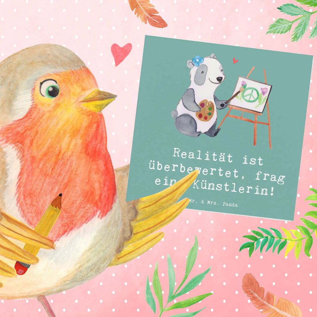 Deluxe Card Realität ist überbewertet, frag eine Künstlerin! Einladungskarte, Glückwunschkarte, Geburtstagskarte, Karte, Hochwertige Klappkarte, Grußkarte, Klappkarte, Hochwertige Grußkarte, Hochzeitskarte, Beruf, Ausbildung, Jubiläum, Abschied, Rente, Kollege, Kollegin, Geschenk, Schenken, Arbeitskollege, Mitarbeiter, Firma, Danke, Dankeschön