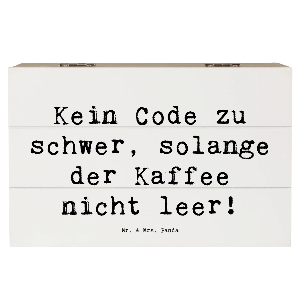 Wooden chest Saying Kein Code zu schwer, solange der Kaffee nicht leer! sayings, best, farewell gift, passing exam, anniversary, gift, retirement, promotion, gift idea, job start, profession