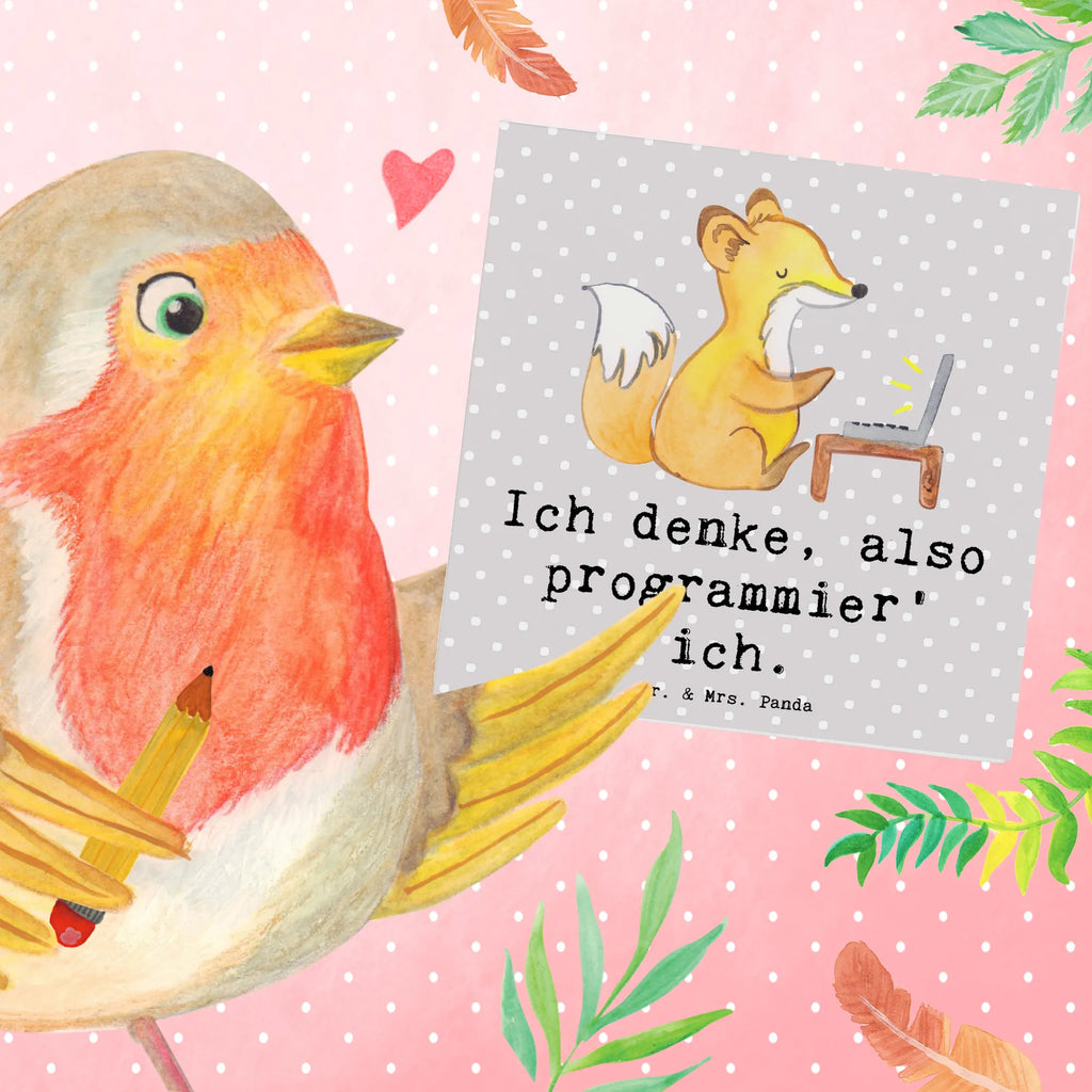 Deluxe Card Ich denke, also programmier' ich. Glückwunschkarte, Einladungskarte, Hochzeitskarte, Hochwertige Klappkarte, Karte, Grußkarte, Hochwertige Grußkarte, Klappkarte, Geburtstagskarte, Beruf, Ausbildung, Jubiläum, Abschied, Rente, Kollege, Kollegin, Geschenk, Schenken, Arbeitskollege, Mitarbeiter, Firma, Danke, Dankeschön