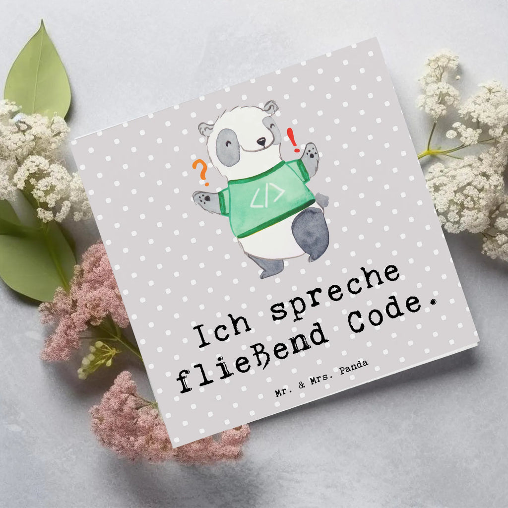 Deluxe Card Ich spreche fließend Code. Klappkarte, Hochwertige Klappkarte, Einladungskarte, Hochzeitskarte, Karte, Geburtstagskarte, Hochwertige Grußkarte, Glückwunschkarte, Grußkarte, Beruf, Ausbildung, Jubiläum, Abschied, Rente, Kollege, Kollegin, Geschenk, Schenken, Arbeitskollege, Mitarbeiter, Firma, Danke, Dankeschön