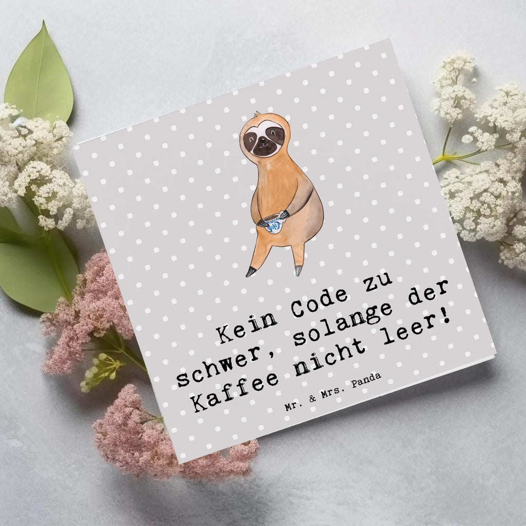 Deluxe Card Kein Code zu schwer, solange der Kaffee nicht leer! Karte, Hochwertige Grußkarte, Einladungskarte, Hochwertige Klappkarte, Glückwunschkarte, Grußkarte, Hochzeitskarte, Klappkarte, Geburtstagskarte, Beruf, Ausbildung, Jubiläum, Abschied, Rente, Kollege, Kollegin, Geschenk, Schenken, Arbeitskollege, Mitarbeiter, Firma, Danke, Dankeschön