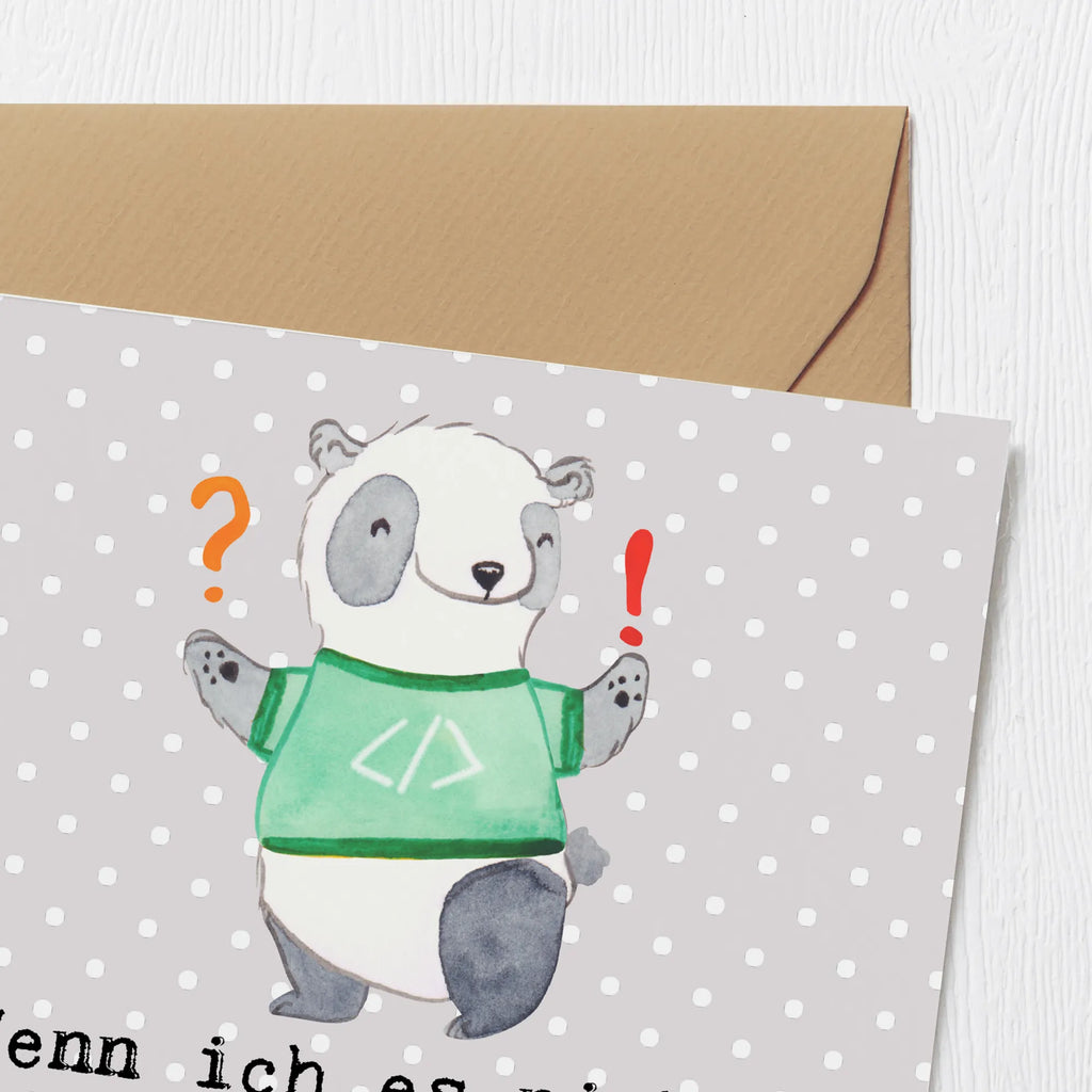 Deluxe Card Wenn ich es nicht reparieren kann, ist es kein Bug, sondern ein Feature. Grußkarte, Glückwunschkarte, Karte, Hochzeitskarte, Hochwertige Klappkarte, Hochwertige Grußkarte, Einladungskarte, Geburtstagskarte, Klappkarte, Beruf, Ausbildung, Jubiläum, Abschied, Rente, Kollege, Kollegin, Geschenk, Schenken, Arbeitskollege, Mitarbeiter, Firma, Danke, Dankeschön