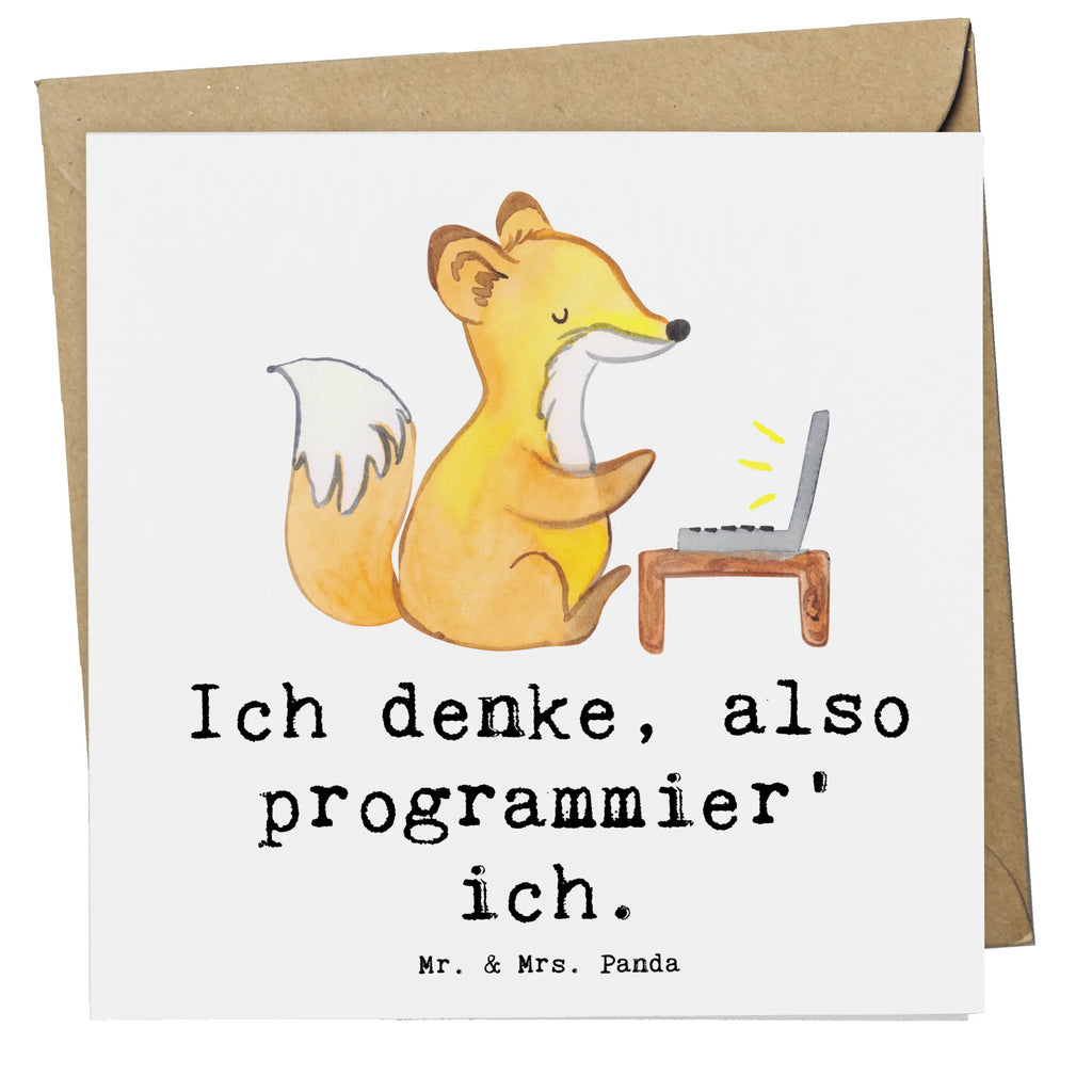 Deluxe Card Ich denke, also programmier' ich. Glückwunschkarte, Einladungskarte, Hochzeitskarte, Hochwertige Klappkarte, Karte, Grußkarte, Hochwertige Grußkarte, Klappkarte, Geburtstagskarte, Beruf, Ausbildung, Jubiläum, Abschied, Rente, Kollege, Kollegin, Geschenk, Schenken, Arbeitskollege, Mitarbeiter, Firma, Danke, Dankeschön
