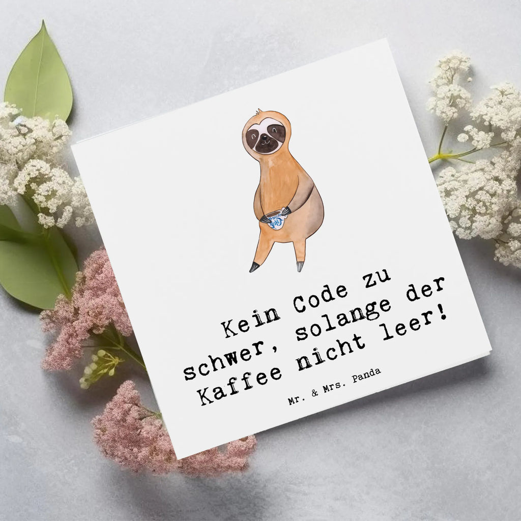 Deluxe Card Kein Code zu schwer, solange der Kaffee nicht leer! Karte, Hochwertige Grußkarte, Einladungskarte, Hochwertige Klappkarte, Glückwunschkarte, Grußkarte, Hochzeitskarte, Klappkarte, Geburtstagskarte, Beruf, Ausbildung, Jubiläum, Abschied, Rente, Kollege, Kollegin, Geschenk, Schenken, Arbeitskollege, Mitarbeiter, Firma, Danke, Dankeschön