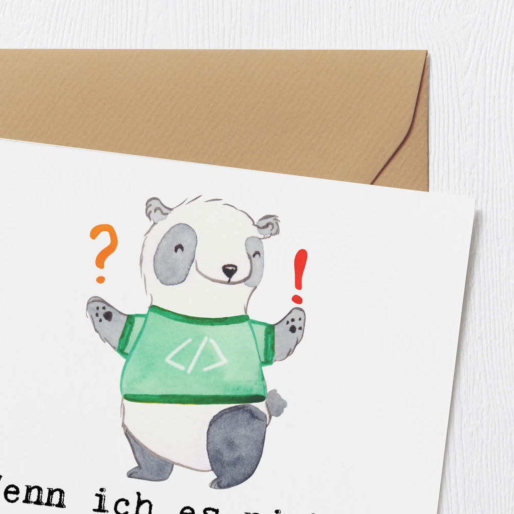 Deluxe Card Wenn ich es nicht reparieren kann, ist es kein Bug, sondern ein Feature. Grußkarte, Glückwunschkarte, Karte, Hochzeitskarte, Hochwertige Klappkarte, Hochwertige Grußkarte, Einladungskarte, Geburtstagskarte, Klappkarte, Beruf, Ausbildung, Jubiläum, Abschied, Rente, Kollege, Kollegin, Geschenk, Schenken, Arbeitskollege, Mitarbeiter, Firma, Danke, Dankeschön