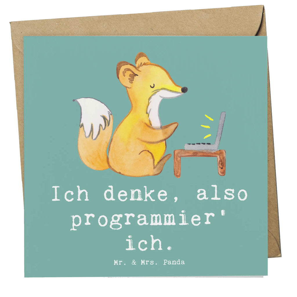 Deluxe Card Ich denke, also programmier' ich. Glückwunschkarte, Einladungskarte, Hochzeitskarte, Hochwertige Klappkarte, Karte, Grußkarte, Hochwertige Grußkarte, Klappkarte, Geburtstagskarte, Beruf, Ausbildung, Jubiläum, Abschied, Rente, Kollege, Kollegin, Geschenk, Schenken, Arbeitskollege, Mitarbeiter, Firma, Danke, Dankeschön
