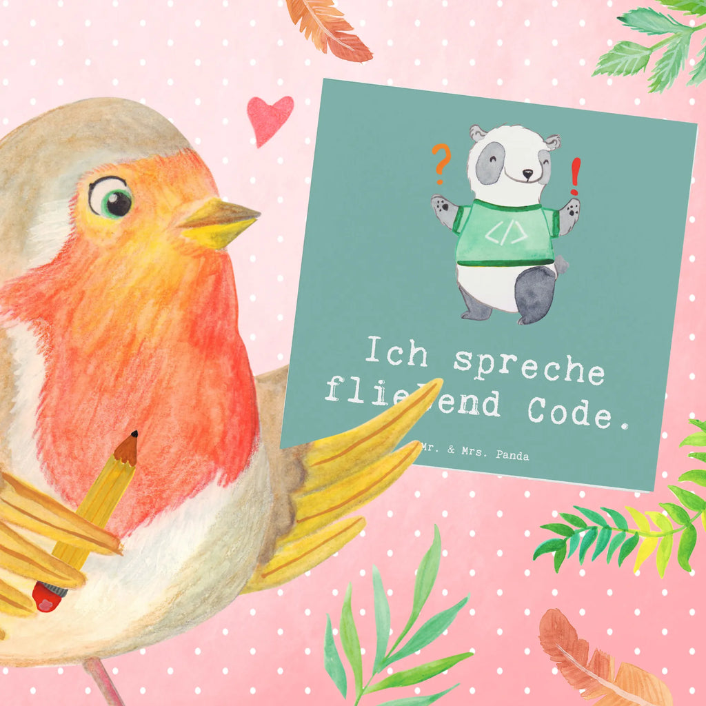 Deluxe Card Ich spreche fließend Code. Klappkarte, Hochwertige Klappkarte, Einladungskarte, Hochzeitskarte, Karte, Geburtstagskarte, Hochwertige Grußkarte, Glückwunschkarte, Grußkarte, Beruf, Ausbildung, Jubiläum, Abschied, Rente, Kollege, Kollegin, Geschenk, Schenken, Arbeitskollege, Mitarbeiter, Firma, Danke, Dankeschön
