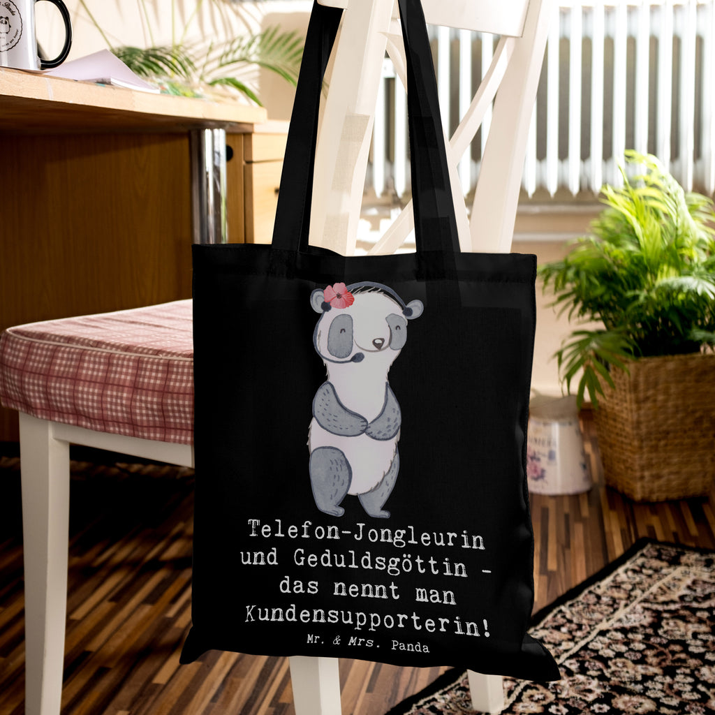Tote bag Telefon-Jongleurin und Geduldsgöttin - das nennt man Kundensupporterin! Umhängetasche, Shopper, Tasche, Strandtasche, Stofftasche, Tragetasche, Beutel, Beuteltasche, Jutebeutel, Jutetasche, Einkaufstüte, Einkaufstasche, Badetasche, Laptoptasche, Stoffbeutel, Schultertasche, Beruf, Ausbildung, Jubiläum, Abschied, Rente, Kollege, Kollegin, Geschenk, Schenken, Arbeitskollege, Mitarbeiter, Firma, Danke, Dankeschön