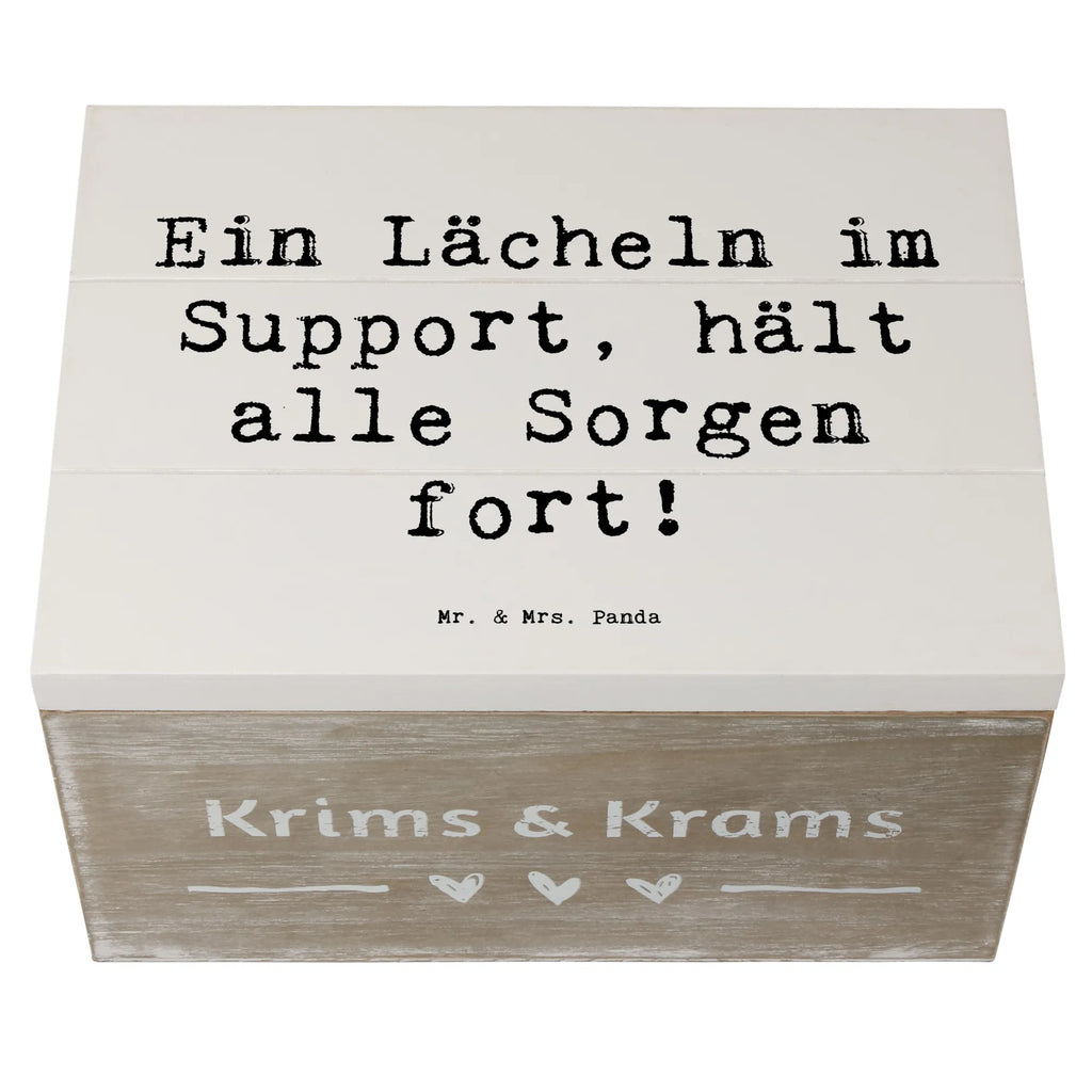 Wooden chest Saying Ein Lächeln im Support, hält alle Sorgen fort! Geschenkdose, Schatzkiste, XXL, Geschenkbox, Holzkiste, Truhe, Erinnerungskiste, Kiste, Schatulle, Erinnerungsbox, Dekokiste, Aufbewahrungsbox, Beruf, Ausbildung, Jubiläum, Abschied, Rente, Kollege, Kollegin, Geschenk, Schenken, Arbeitskollege, Mitarbeiter, Firma, Danke, Dankeschön