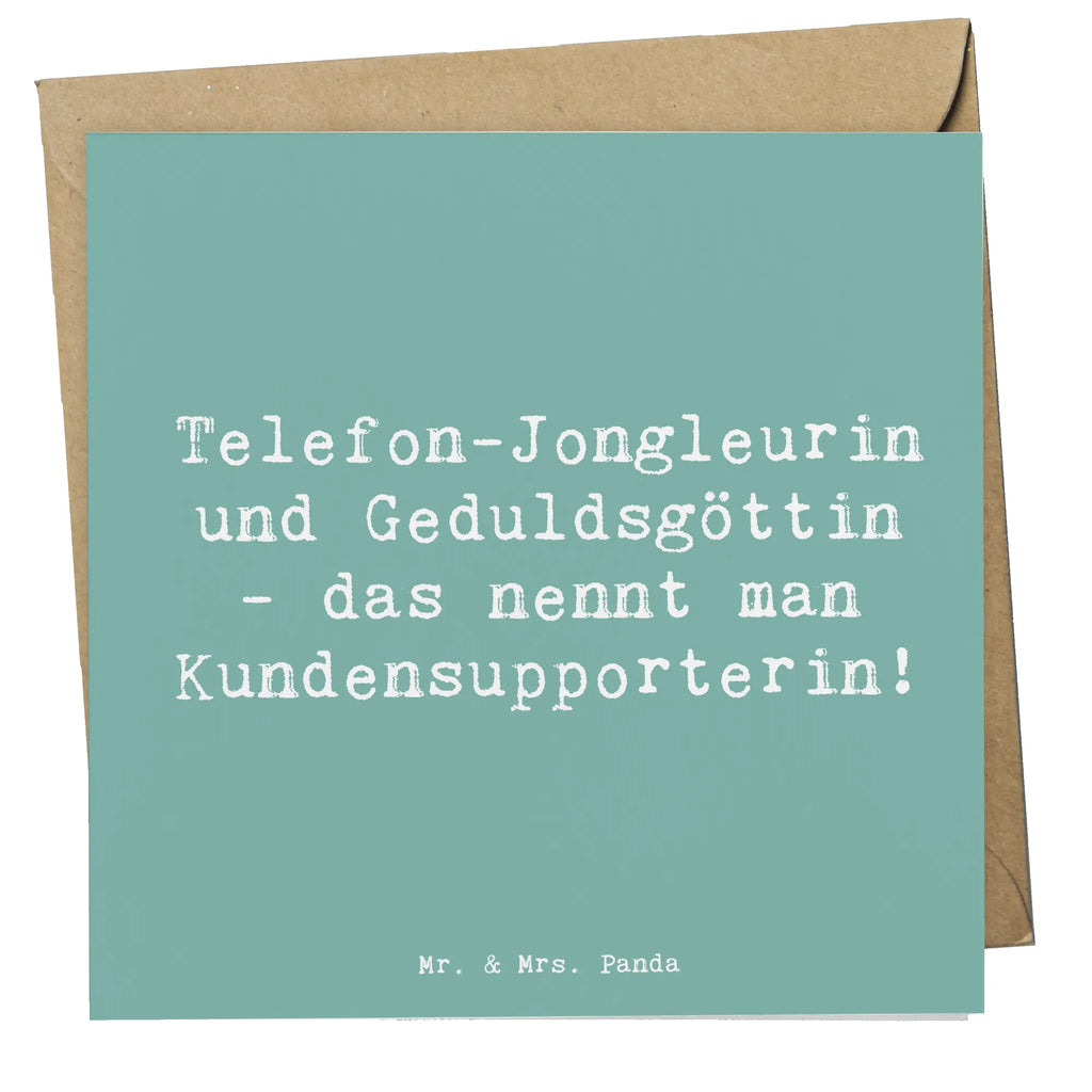 Deluxe Card Saying Telefon-Jongleurin und Geduldsgöttin - das nennt man Kundensupporterin! Karte, Einladungskarte, Geburtstagskarte, Hochwertige Klappkarte, Grußkarte, Glückwunschkarte, Klappkarte, Hochzeitskarte, Hochwertige Grußkarte, Beruf, Ausbildung, Jubiläum, Abschied, Rente, Kollege, Kollegin, Geschenk, Schenken, Arbeitskollege, Mitarbeiter, Firma, Danke, Dankeschön