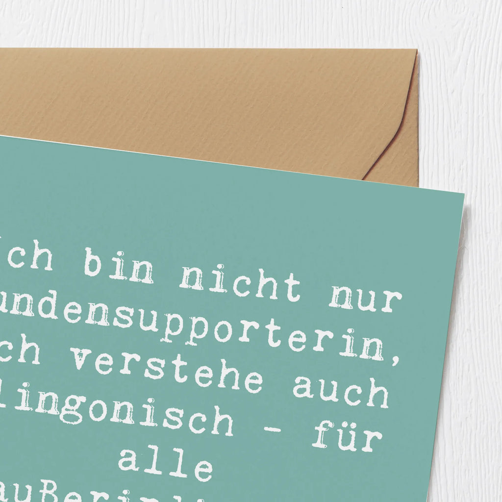Deluxe Card Saying Ich bin nicht nur Kundensupporterin, ich verstehe auch Klingonisch - für alle außerirdischen Probleme! Karte, Grußkarte, Klappkarte, Einladungskarte, Glückwunschkarte, Hochzeitskarte, Geburtstagskarte, Hochwertige Grußkarte, Hochwertige Klappkarte, Beruf, Ausbildung, Jubiläum, Abschied, Rente, Kollege, Kollegin, Geschenk, Schenken, Arbeitskollege, Mitarbeiter, Firma, Danke, Dankeschön