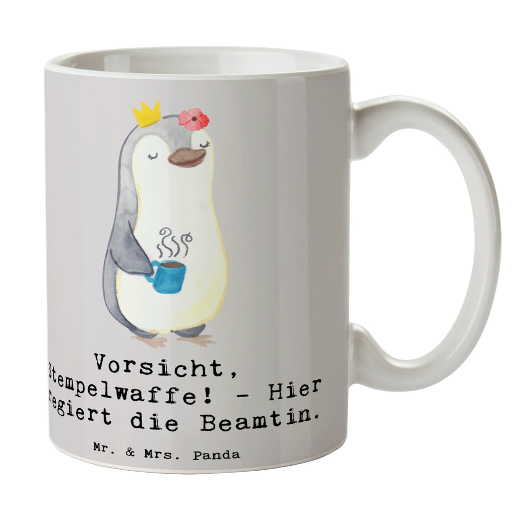 Tasse Beamtin Stempelwaffe Porzellantasse, Tasse mit Motiven, Teetasse, Keramiktasse, Tasse mit Zitaten, Tasse, Geschenktasse, Kaffeetasse, Bürotasse, Beruf, Ausbildung, Jubiläum, Abschied, Rente, Kollege, Kollegin, Geschenk, Schenken, Arbeitskollege, Mitarbeiter, Firma, Danke, Dankeschön