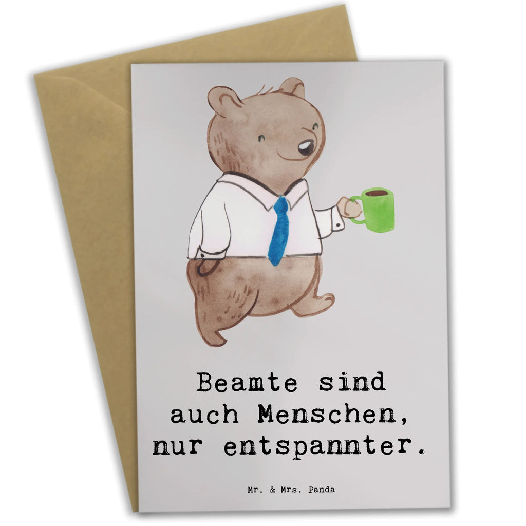 Greetings card Beamte sind auch Menschen, nur entspannter. Hochzeitskarte, Grußkarte, Karte, Glückwunschkarte, Geburtstagskarte, Ansichtskarten, Einladungskarte, Klappkarte, Beruf, Ausbildung, Jubiläum, Abschied, Rente, Kollege, Kollegin, Geschenk, Schenken, Arbeitskollege, Mitarbeiter, Firma, Danke, Dankeschön