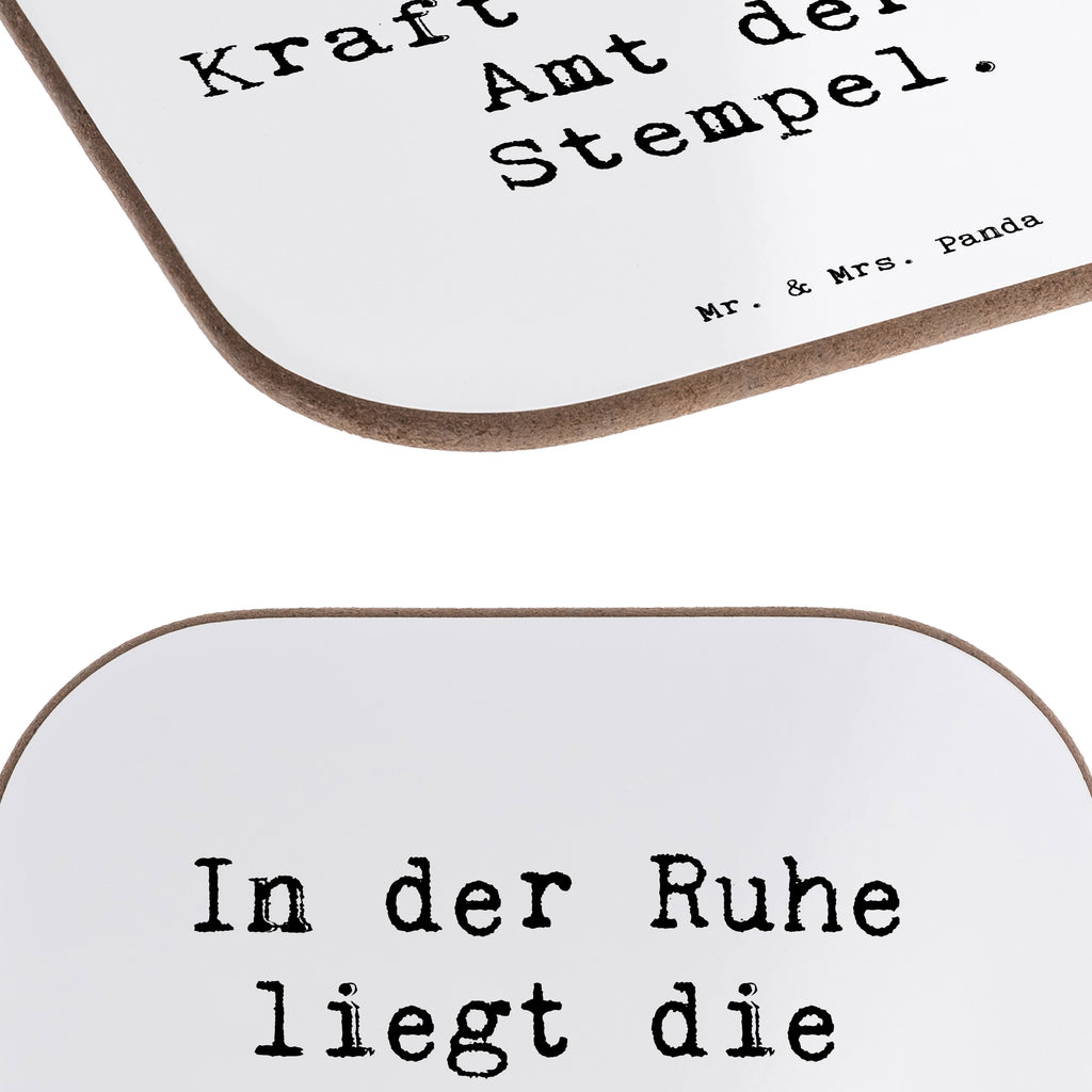 Square coaster Saying In der Ruhe liegt die Kraft - und im Amt der Stempel. Tassenuntersetzer, Untersetzer für Gläser, Tassen Untersetzer, kaffeeuntersetzer, Quadratischer Untersetzer, party untersetzer, Bierdeckel, deko untersetzer, Design Untersetzer, bedruckte untersetzer, abwaschbare untersetzer, Tischuntersetzer, untersetzer mit spruch, Holz Untersetzer, Flaschenuntersetzer, Glasuntersetzer, lustige untersetzer, Untersetzer, Untersetzer Design, Getränkeuntersetzer, Untersetzer Gläser, Geschenk, Schenken, Jubiläum, Danke, Dankeschön, Beruf, Ausbildung, Abschied, Rente, Kollege, Kollegin, Arbeitskollege, Mitarbeiter, Firma