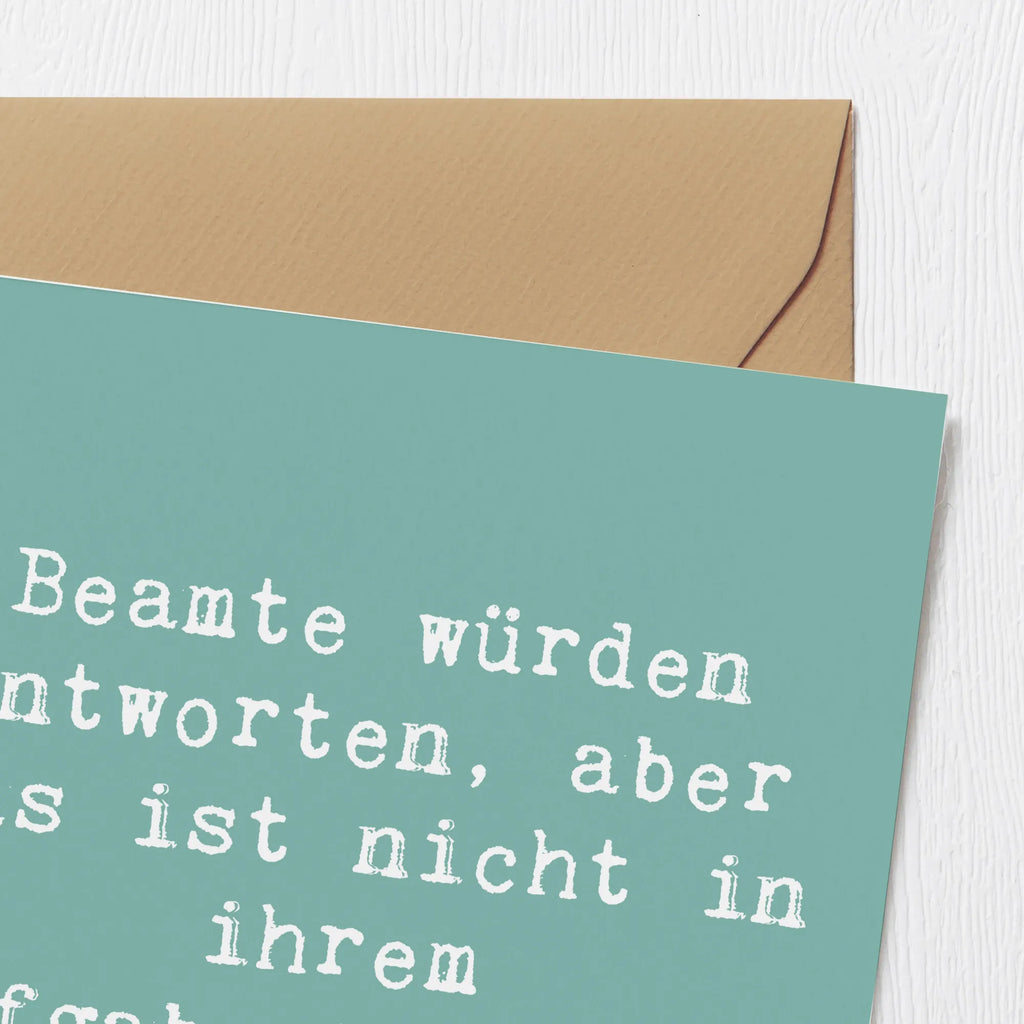 Deluxe Card Saying Beamte würden antworten, aber das ist nicht in ihrem Aufgabenbereich. Hochwertige Klappkarte, Karte, Hochzeitskarte, Einladungskarte, Glückwunschkarte, Klappkarte, Grußkarte, Geburtstagskarte, Hochwertige Grußkarte, Beruf, Ausbildung, Jubiläum, Abschied, Rente, Kollege, Kollegin, Geschenk, Schenken, Arbeitskollege, Mitarbeiter, Firma, Danke, Dankeschön
