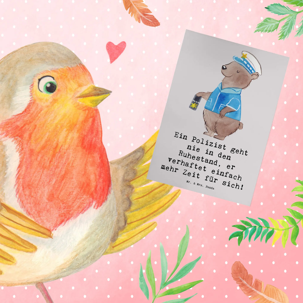 Greetings card Ein Polizist geht nie in den Ruhestand, er verhaftet einfach mehr Zeit für sich! Einladungskarte, Klappkarte, Karte, Glückwunschkarte, Hochzeitskarte, Ansichtskarten, Grußkarte, Geburtstagskarte, Beruf, Ausbildung, Jubiläum, Abschied, Rente, Kollege, Kollegin, Geschenk, Schenken, Arbeitskollege, Mitarbeiter, Firma, Danke, Dankeschön