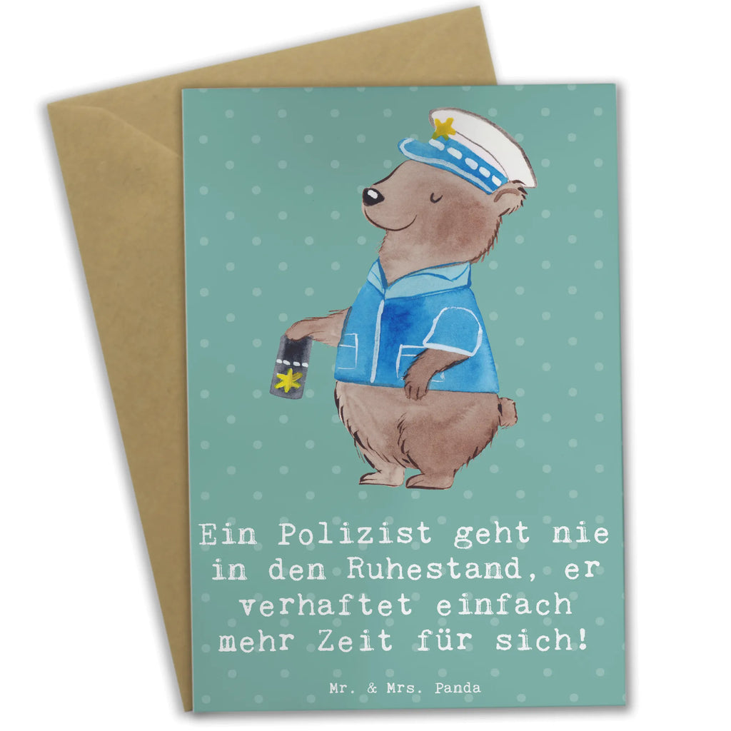 Greetings card Ein Polizist geht nie in den Ruhestand, er verhaftet einfach mehr Zeit für sich! Einladungskarte, Klappkarte, Karte, Glückwunschkarte, Hochzeitskarte, Ansichtskarten, Grußkarte, Geburtstagskarte, Beruf, Ausbildung, Jubiläum, Abschied, Rente, Kollege, Kollegin, Geschenk, Schenken, Arbeitskollege, Mitarbeiter, Firma, Danke, Dankeschön