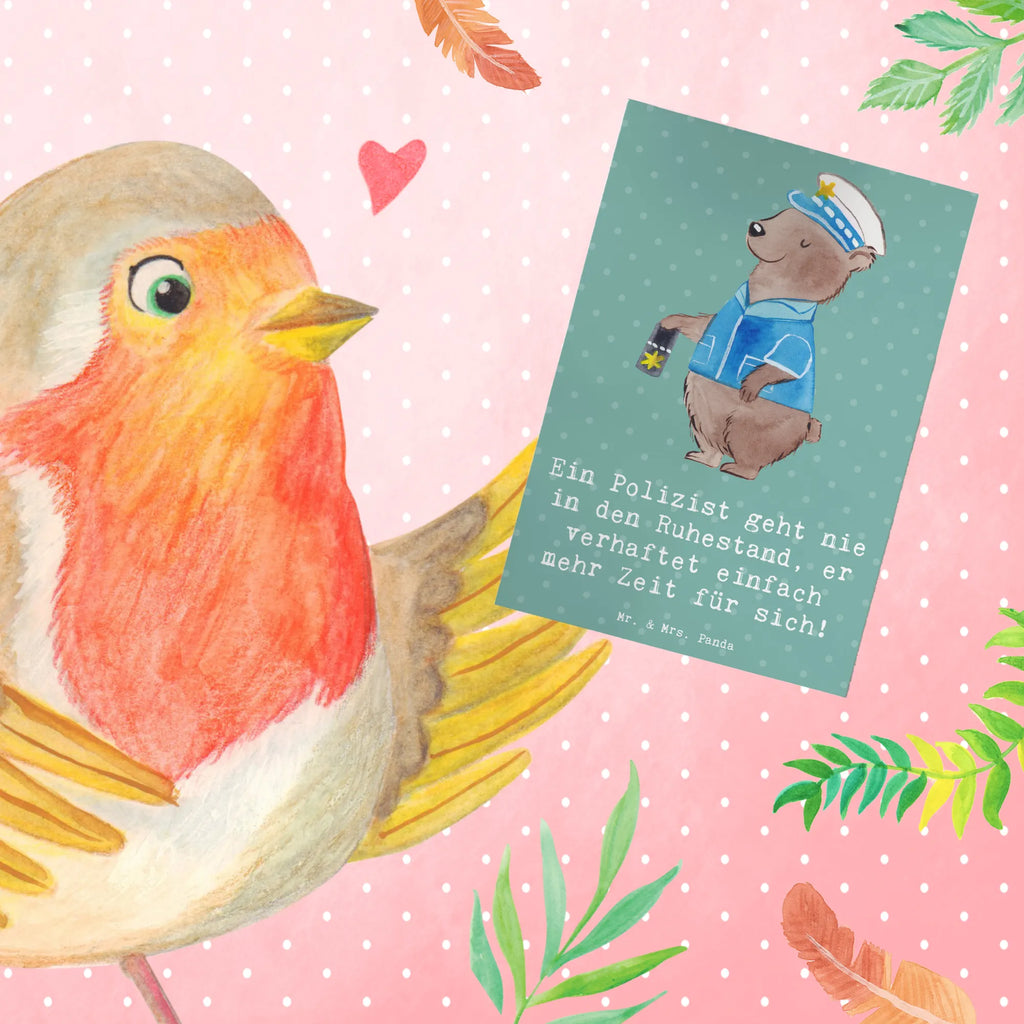 Greetings card Ein Polizist geht nie in den Ruhestand, er verhaftet einfach mehr Zeit für sich! Einladungskarte, Klappkarte, Karte, Glückwunschkarte, Hochzeitskarte, Ansichtskarten, Grußkarte, Geburtstagskarte, Beruf, Ausbildung, Jubiläum, Abschied, Rente, Kollege, Kollegin, Geschenk, Schenken, Arbeitskollege, Mitarbeiter, Firma, Danke, Dankeschön