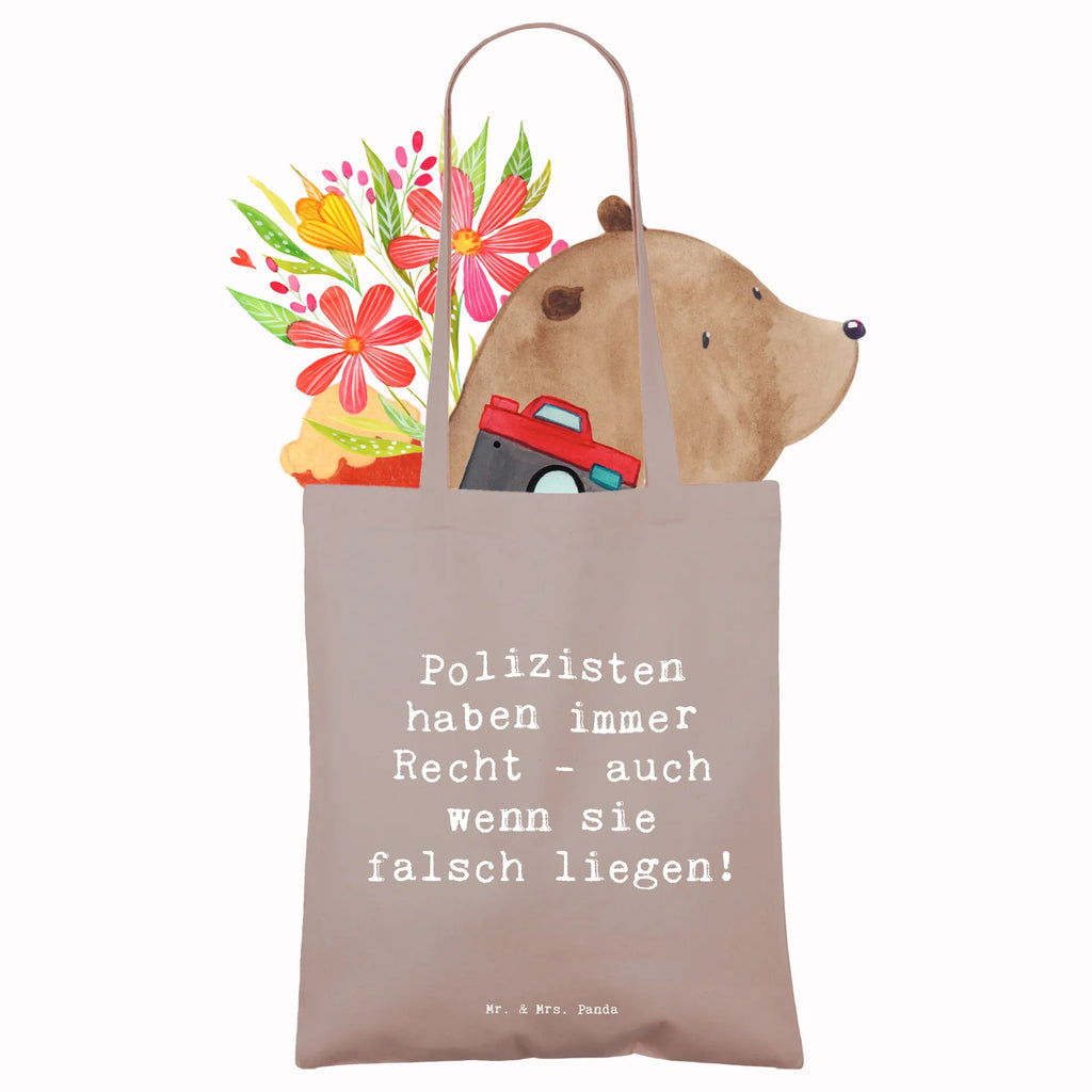 Tote bag Saying Polizisten haben immer Recht - auch wenn sie falsch liegen! Tragetasche, Beuteltasche, Einkaufstüte, Jutetasche, Umhängetasche, Einkaufstasche, Tasche, Badetasche, Stoffbeutel, Stofftasche, Strandtasche, Beutel, Schultertasche, Jutebeutel, Laptoptasche, Shopper, Beruf, Ausbildung, Jubiläum, Abschied, Rente, Kollege, Kollegin, Geschenk, Schenken, Arbeitskollege, Mitarbeiter, Firma, Danke, Dankeschön