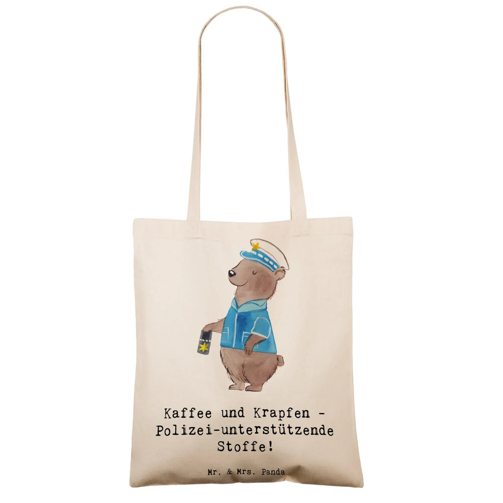 Tote bag Kaffee und Krapfen - Polizei-unterstützende Stoffe! Schultertasche, Tasche, Jutebeutel, Umhängetasche, Strandtasche, Beutel, Beuteltasche, Tragetasche, Einkaufstasche, Stoffbeutel, Jutetasche, Laptoptasche, Einkaufstüte, Stofftasche, Badetasche, Shopper, Beruf, Ausbildung, Jubiläum, Abschied, Rente, Kollege, Kollegin, Geschenk, Schenken, Arbeitskollege, Mitarbeiter, Firma, Danke, Dankeschön