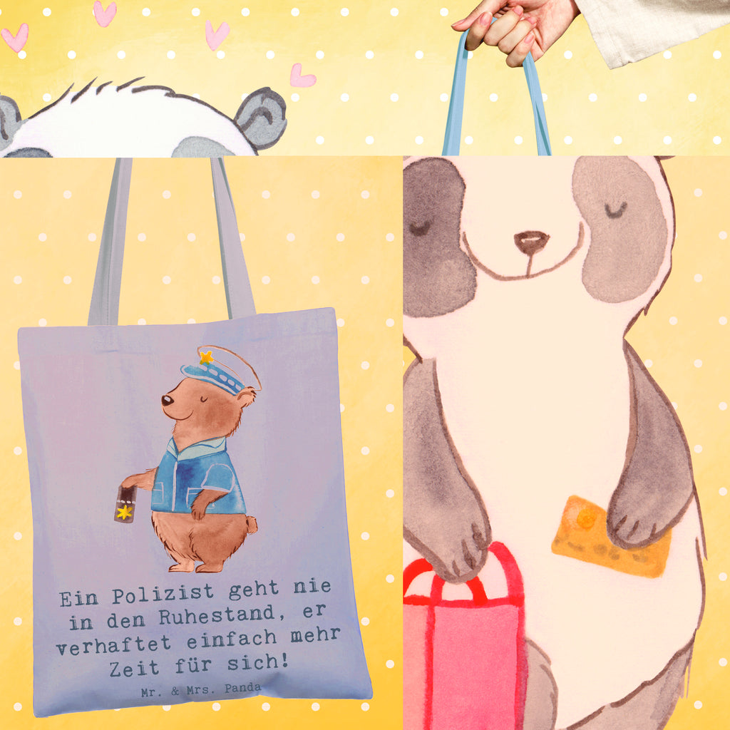 Tote bag Ein Polizist geht nie in den Ruhestand, er verhaftet einfach mehr Zeit für sich! Stofftasche, Laptoptasche, Beuteltasche, Einkaufstüte, Tragetasche, Jutetasche, Strandtasche, Schultertasche, Einkaufstasche, Tasche, Beutel, Badetasche, Umhängetasche, Stoffbeutel, Jutebeutel, Shopper, Beruf, Ausbildung, Jubiläum, Abschied, Rente, Kollege, Kollegin, Geschenk, Schenken, Arbeitskollege, Mitarbeiter, Firma, Danke, Dankeschön