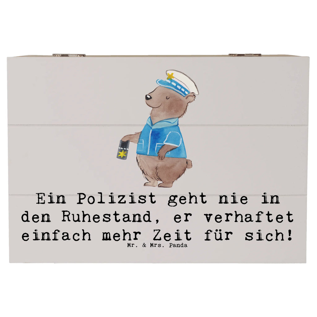 Wooden chest Ein Polizist geht nie in den Ruhestand, er verhaftet einfach mehr Zeit für sich! Kiste, Schatulle, Holzkiste, Geschenkdose, XXL, Aufbewahrungsbox, Truhe, Geschenkbox, Dekokiste, Schatzkiste, Erinnerungsbox, Erinnerungskiste, Beruf, Ausbildung, Jubiläum, Abschied, Rente, Kollege, Kollegin, Geschenk, Schenken, Arbeitskollege, Mitarbeiter, Firma, Danke, Dankeschön