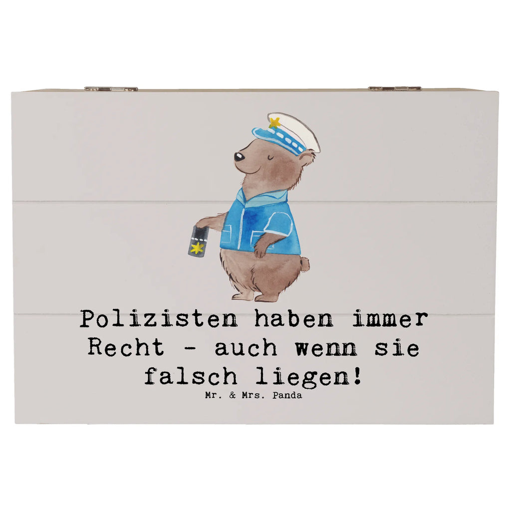 Wooden chest Polizisten haben immer Recht - auch wenn sie falsch liegen! Holzkiste, Geschenkdose, Aufbewahrungsbox, Erinnerungsbox, Dekokiste, Schatulle, Erinnerungskiste, Kiste, Geschenkbox, Truhe, XXL, Schatzkiste, Beruf, Ausbildung, Jubiläum, Abschied, Rente, Kollege, Kollegin, Geschenk, Schenken, Arbeitskollege, Mitarbeiter, Firma, Danke, Dankeschön
