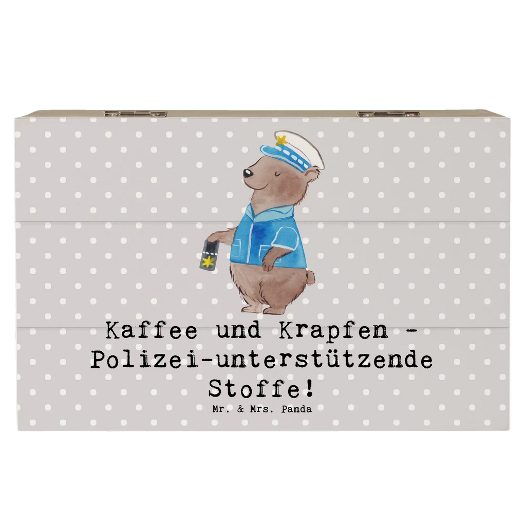 Holzkiste Polizist Kaffee Krapfen Geschenkdose, Erinnerungskiste, Schatulle, Holzkiste, Aufbewahrungsbox, Kiste, Geschenkbox, XXL, Truhe, Erinnerungsbox, Schatzkiste, Dekokiste, Beruf, Ausbildung, Jubiläum, Abschied, Rente, Kollege, Kollegin, Geschenk, Schenken, Arbeitskollege, Mitarbeiter, Firma, Danke, Dankeschön