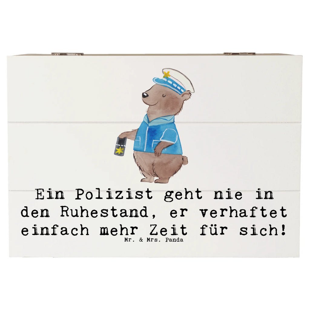 Wooden chest Ein Polizist geht nie in den Ruhestand, er verhaftet einfach mehr Zeit für sich! Kiste, Schatulle, Holzkiste, Geschenkdose, XXL, Aufbewahrungsbox, Truhe, Geschenkbox, Dekokiste, Schatzkiste, Erinnerungsbox, Erinnerungskiste, Beruf, Ausbildung, Jubiläum, Abschied, Rente, Kollege, Kollegin, Geschenk, Schenken, Arbeitskollege, Mitarbeiter, Firma, Danke, Dankeschön