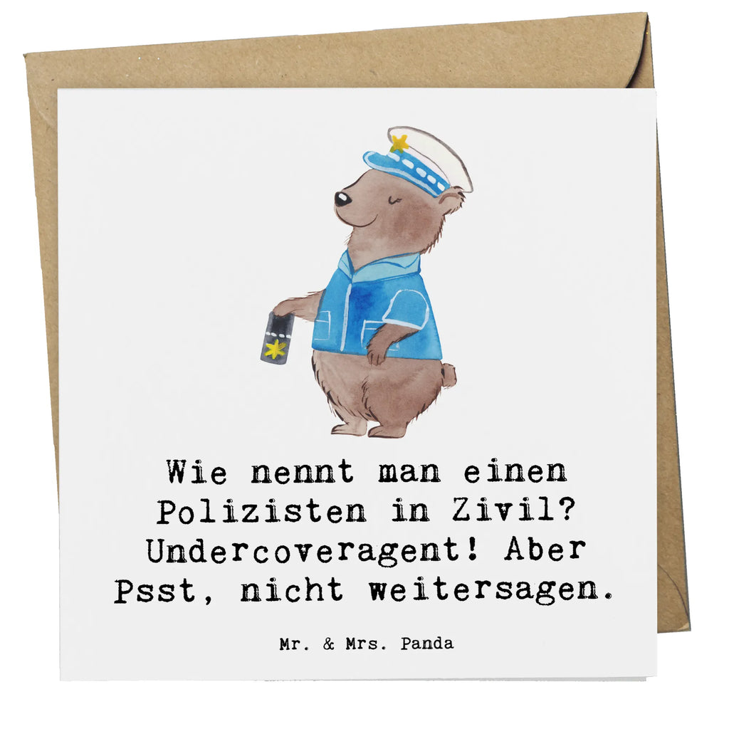 Deluxe Card Wie nennt man einen Polizisten in Zivil? Undercoveragent! Aber Psst, nicht weitersagen. Grußkarte, Hochzeitskarte, Hochwertige Klappkarte, Geburtstagskarte, Karte, Klappkarte, Einladungskarte, Hochwertige Grußkarte, Glückwunschkarte, Beruf, Ausbildung, Jubiläum, Abschied, Rente, Kollege, Kollegin, Geschenk, Schenken, Arbeitskollege, Mitarbeiter, Firma, Danke, Dankeschön