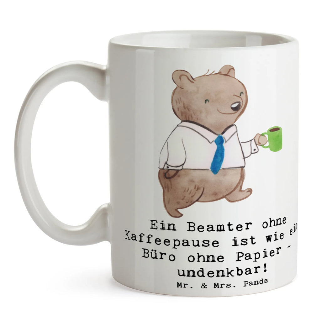 Mug Ein Beamter ohne Kaffeepause ist wie ein Büro ohne Papier - undenkbar! Teetasse, Tasse mit Motiven, Tasse mit Zitaten, Geschenktasse, Porzellantasse, Bürotasse, Kaffeetasse, Tasse, Keramiktasse, Beruf, Ausbildung, Jubiläum, Abschied, Rente, Kollege, Kollegin, Geschenk, Schenken, Arbeitskollege, Mitarbeiter, Firma, Danke, Dankeschön