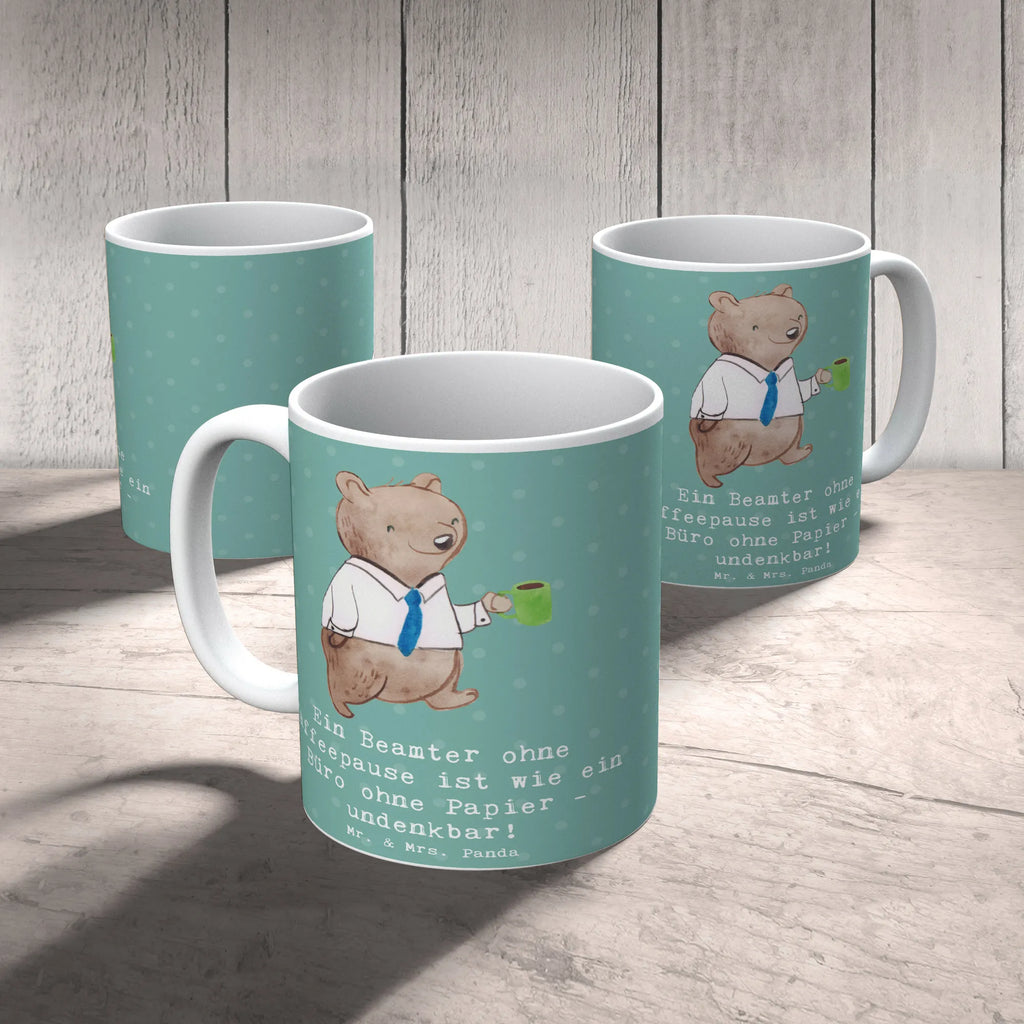 Mug Ein Beamter ohne Kaffeepause ist wie ein Büro ohne Papier - undenkbar! Teetasse, Tasse mit Motiven, Tasse mit Zitaten, Geschenktasse, Porzellantasse, Bürotasse, Kaffeetasse, Tasse, Keramiktasse, Beruf, Ausbildung, Jubiläum, Abschied, Rente, Kollege, Kollegin, Geschenk, Schenken, Arbeitskollege, Mitarbeiter, Firma, Danke, Dankeschön