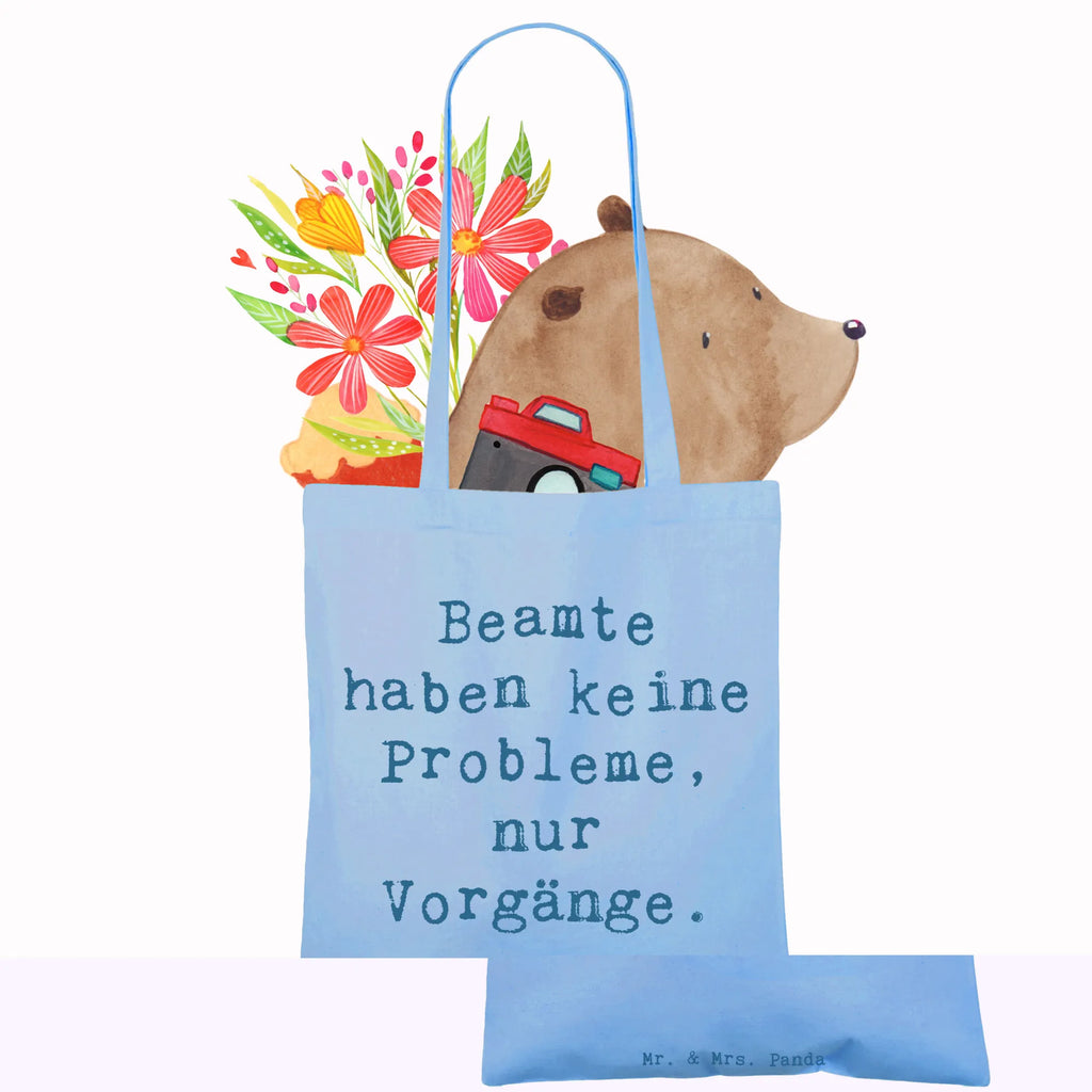 Tote bag Saying Beamte haben keine Probleme, nur Vorgänge. Laptoptasche, Einkaufstüte, Shopper, Tasche, Badetasche, Stoffbeutel, Jutebeutel, Stofftasche, Beuteltasche, Strandtasche, Beutel, Einkaufstasche, Tragetasche, Umhängetasche, Jutetasche, Schultertasche, Beruf, Ausbildung, Jubiläum, Abschied, Rente, Kollege, Kollegin, Geschenk, Schenken, Arbeitskollege, Mitarbeiter, Firma, Danke, Dankeschön