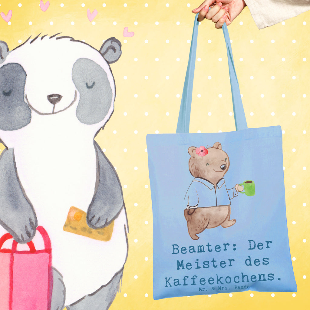 Tote bag Beamter: Der Meister des Kaffeekochens. Umhängetasche, Tasche, Stofftasche, Jutebeutel, Einkaufstüte, Laptoptasche, Strandtasche, Beuteltasche, Badetasche, Schultertasche, Beutel, Tragetasche, Jutetasche, Shopper, Einkaufstasche, Stoffbeutel, Beruf, Ausbildung, Jubiläum, Abschied, Rente, Kollege, Kollegin, Geschenk, Schenken, Arbeitskollege, Mitarbeiter, Firma, Danke, Dankeschön