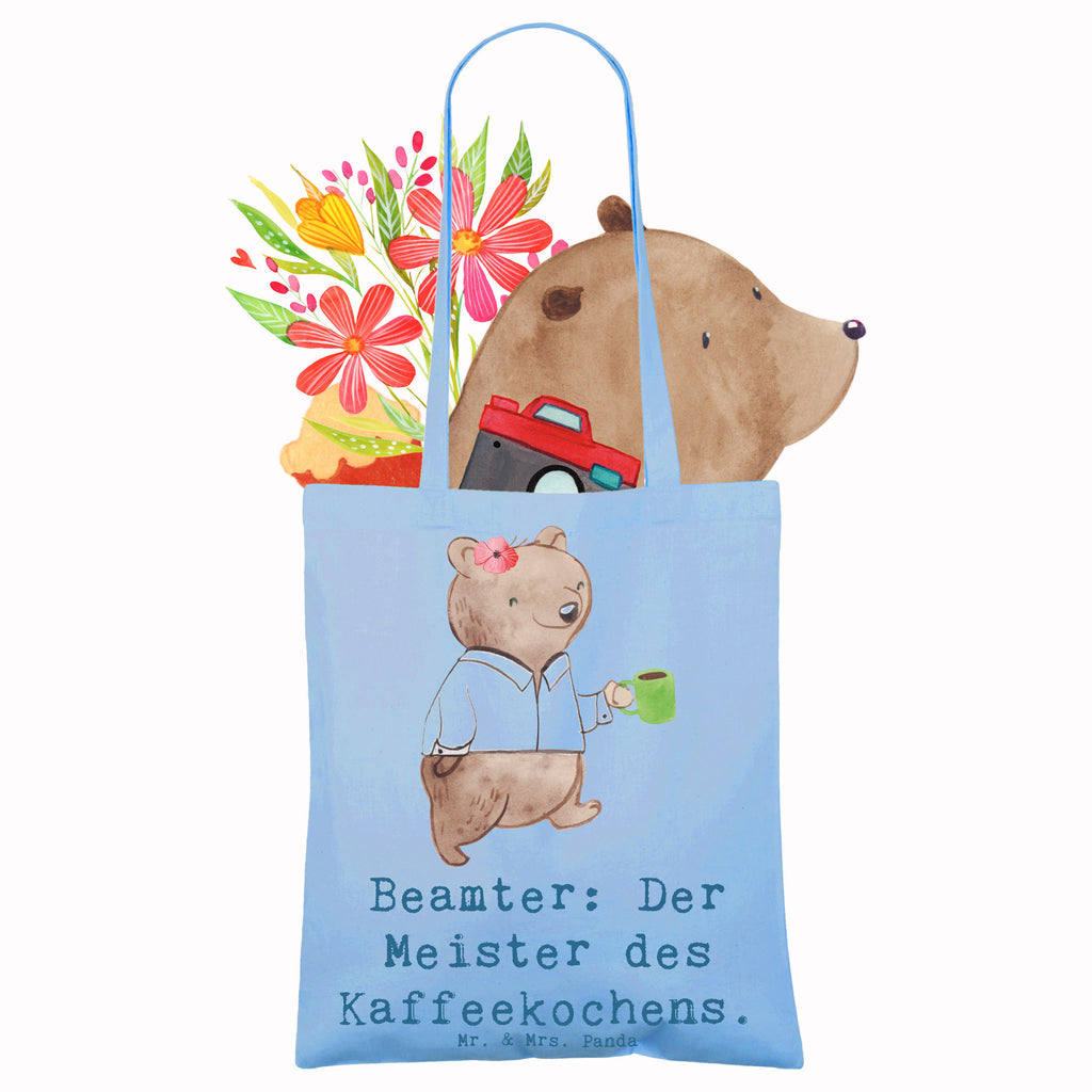 Tote bag Beamter: Der Meister des Kaffeekochens. Umhängetasche, Tasche, Stofftasche, Jutebeutel, Einkaufstüte, Laptoptasche, Strandtasche, Beuteltasche, Badetasche, Schultertasche, Beutel, Tragetasche, Jutetasche, Shopper, Einkaufstasche, Stoffbeutel, Beruf, Ausbildung, Jubiläum, Abschied, Rente, Kollege, Kollegin, Geschenk, Schenken, Arbeitskollege, Mitarbeiter, Firma, Danke, Dankeschön