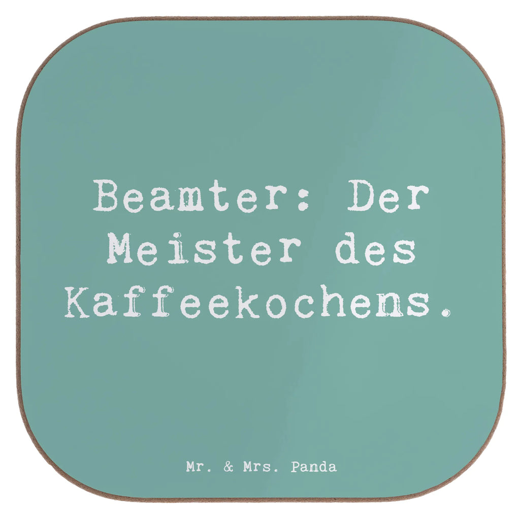 Square coaster Saying Beamter: Der Meister des Kaffeekochens. Untersetzer Gläser, Untersetzer, Glasuntersetzer, Korkuntersetzer, Untersetzer für Gläser, Getränkeuntersetzer, Untersetzer Design, Untersetzer Holz, Tassen Untersetzer, Holzuntersetzer, Untersetzer aus Holz, Bierdeckel, Beruf, Ausbildung, Jubiläum, Abschied, Rente, Kollege, Kollegin, Geschenk, Schenken, Arbeitskollege, Mitarbeiter, Firma, Danke, Dankeschön