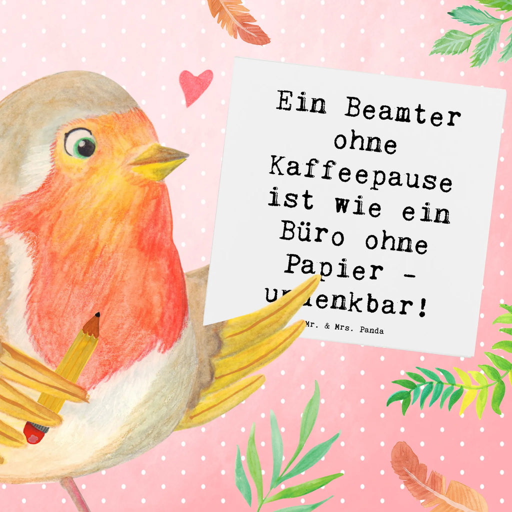 Deluxe Card Saying Ein Beamter ohne Kaffeepause ist wie ein Büro ohne Papier - undenkbar! Karte, Hochwertige Grußkarte, Klappkarte, Geburtstagskarte, Hochwertige Klappkarte, Hochzeitskarte, Glückwunschkarte, Einladungskarte, Grußkarte, Beruf, Ausbildung, Jubiläum, Abschied, Rente, Kollege, Kollegin, Geschenk, Schenken, Arbeitskollege, Mitarbeiter, Firma, Danke, Dankeschön