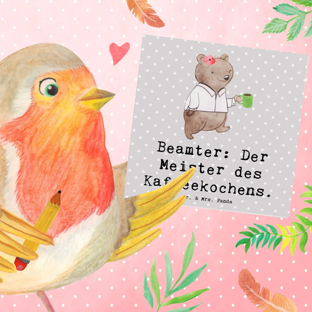 Deluxe Card Beamter: Der Meister des Kaffeekochens. Karte, Hochzeitskarte, Hochwertige Grußkarte, Einladungskarte, Grußkarte, Geburtstagskarte, Hochwertige Klappkarte, Klappkarte, Glückwunschkarte, Beruf, Ausbildung, Jubiläum, Abschied, Rente, Kollege, Kollegin, Geschenk, Schenken, Arbeitskollege, Mitarbeiter, Firma, Danke, Dankeschön